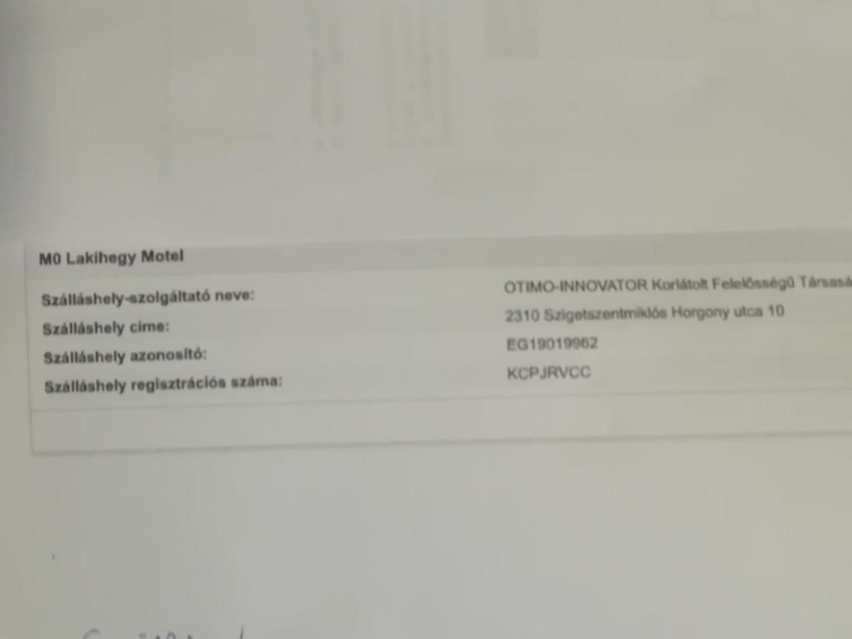 M0 Lakihegy Horgony U 10 Motel Szigetszentmiklós Exterior foto